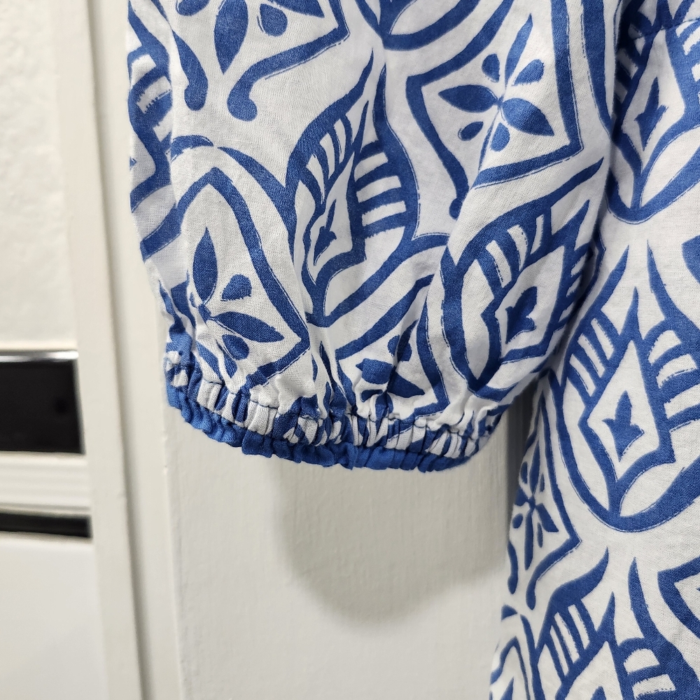 Velvet by Graham & Spencer Blue and White Top OR Short Dress